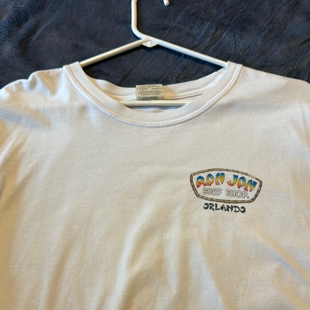 Ron Jon White Long Sleeve Tee